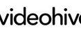 A black and white logo of videohub.