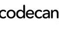 A black and white logo of the company codecamp.